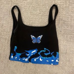 Shein butterfly Crop top